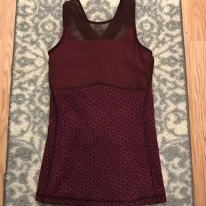 Burgundy High neck Lululemon Tank